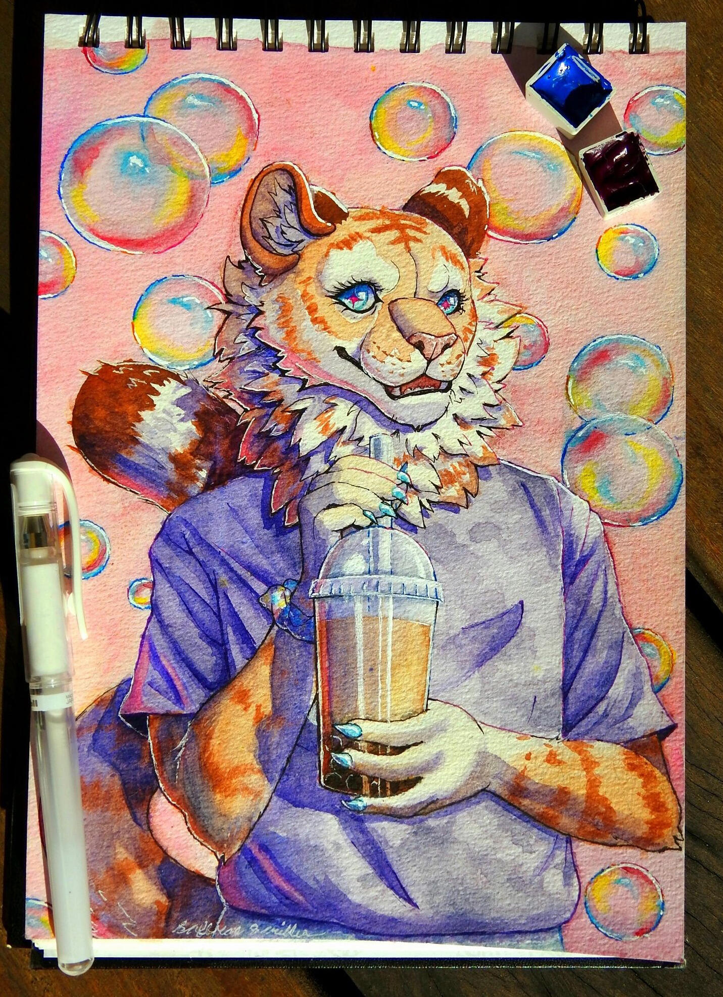 7”x10” abstract background (similar level of detail achievable in a fullbody 9”x12” and up)