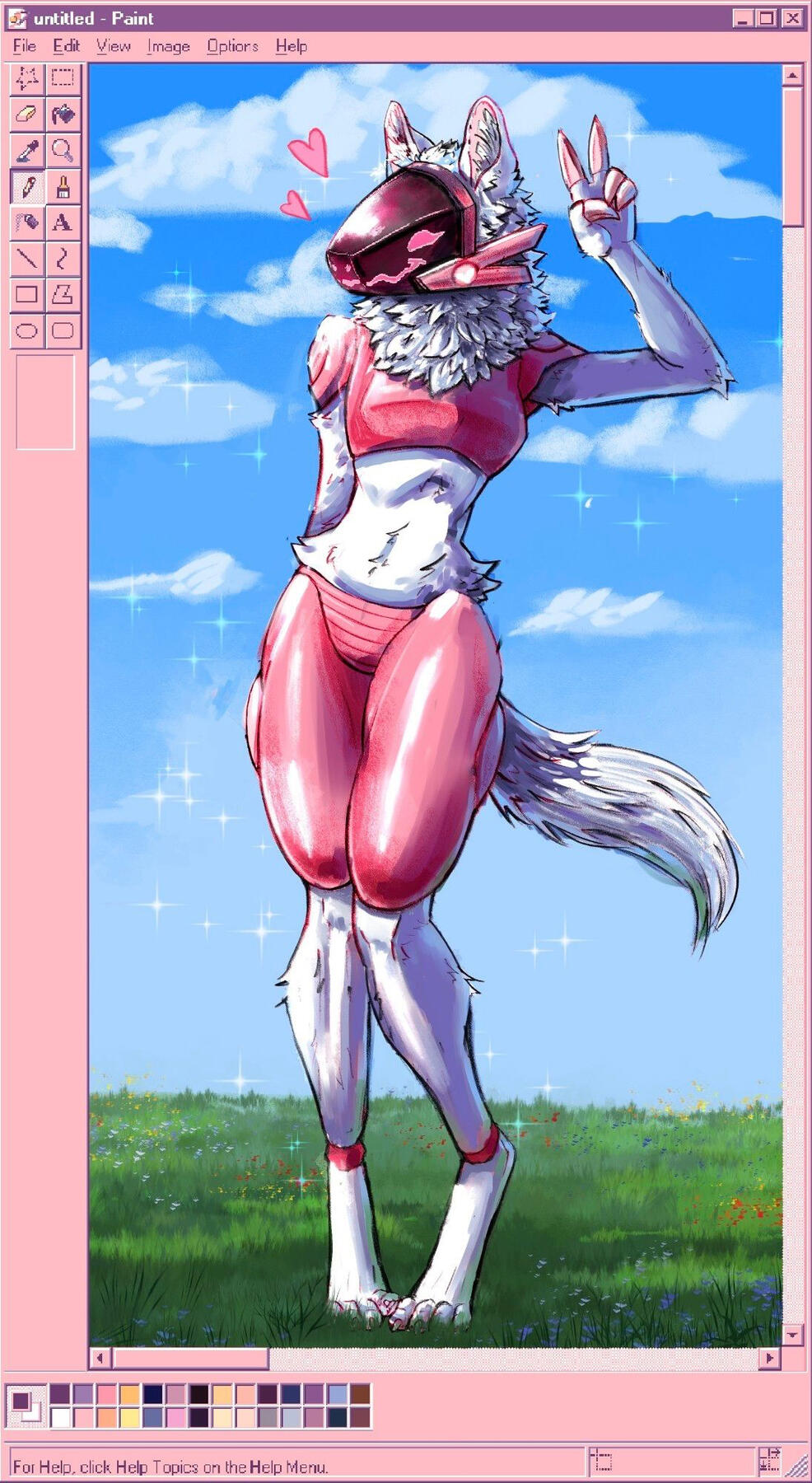 Loose lineart, painted, simple background, full-body: $35